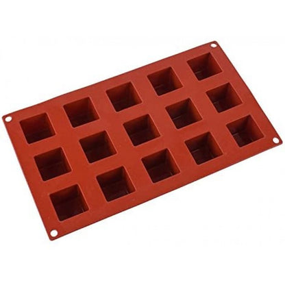 15 CAVITY SQUARE CUBE SILICON MOLD TRAY