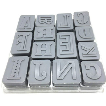 28pcs Fliya Alphabet Cookie Cutter Stamper Set