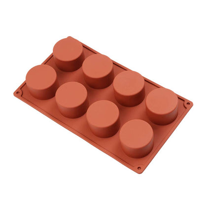 8 Cavity Cylinder Silicon Mold Tray size 11" x 6.8"