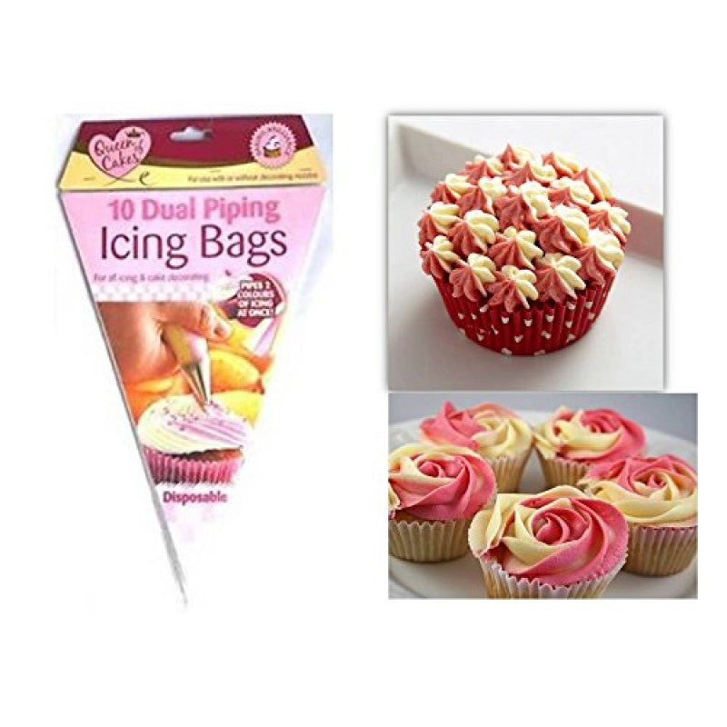 Dual Piping Bag Thick Disposable 10 Pieces