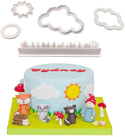 Nature Cloud Grass Fondant Cutter Set