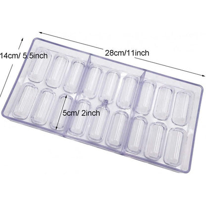 ACRYLIC OVAL 3D CHOCOLATE MOLD