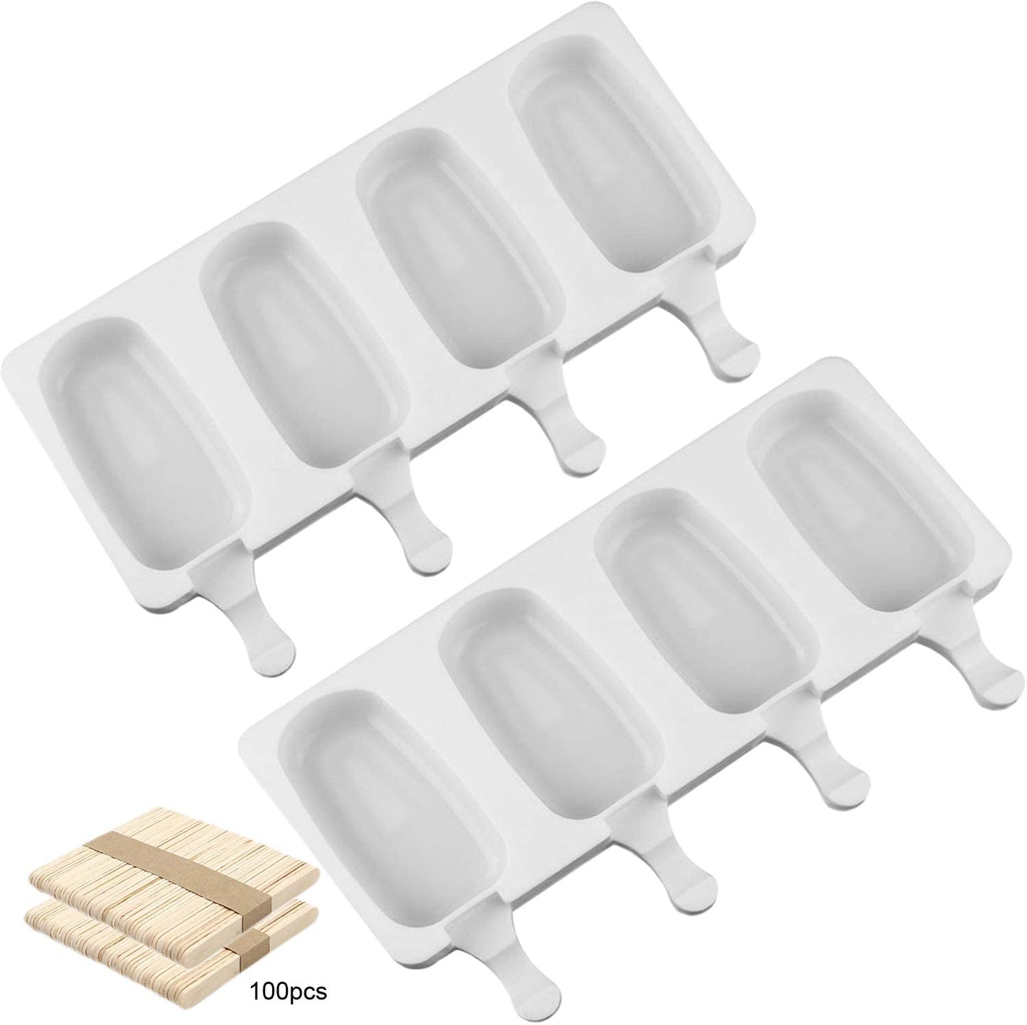 Silicon Standard Cakesicles Popsicles Mold 4 Cavity 3.5″ x 1.75″ With Stick