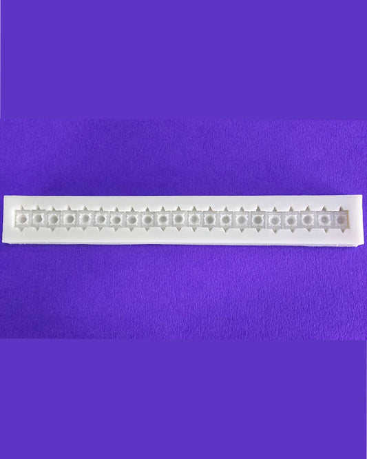 Silicon Checkered Bead Fondant Mold Size18 x 2.5 cm