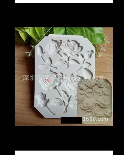 Silicon Multi Rose Fondant Mold Size 11×8.5cm