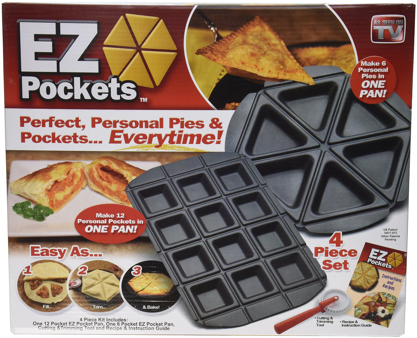 EZ Pocket Pies Maker 3pcs Set