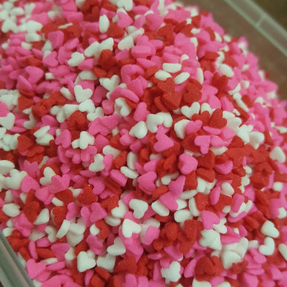 Mini Hearts Red White Pink Sprinkles Confettis