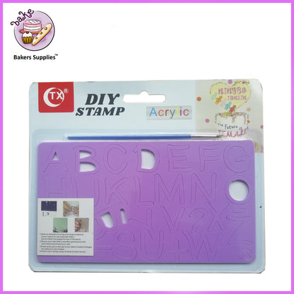 Acrylic Arimo Fonts Diy Cake Stamp