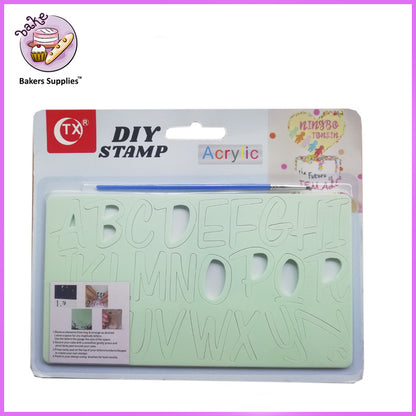 Acrylic Bradly Fonts Diy Cake Stamp
