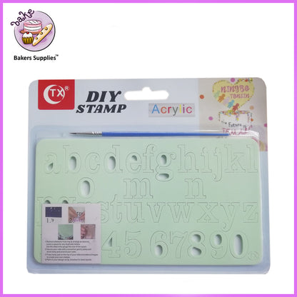 Acrylic Georgia Fonts Diy Cake Stamp