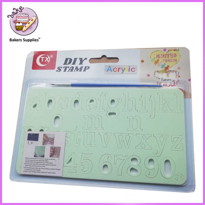 Acrylic Georgia Fonts Diy Cake Stamp