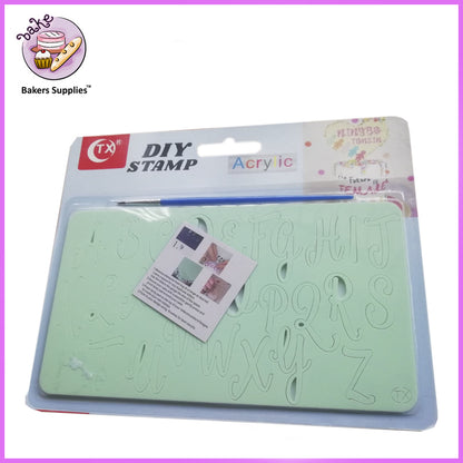 Acrylic Della Robbia Fonts Diy Cake Stamp