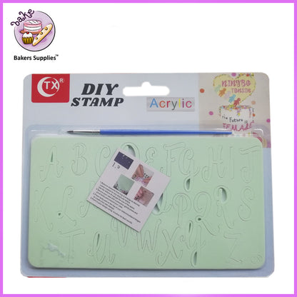 Acrylic Della Robbia Fonts Diy Cake Stamp