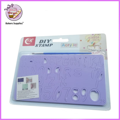 Acrylic Hampston Fonts Diy Cake Stamp