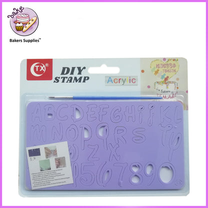 Acrylic Dingle Fonts Diy Cake Stamp