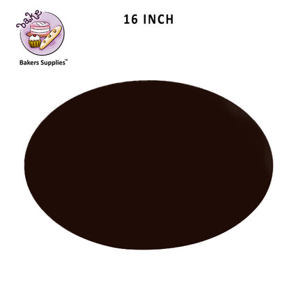 Wooden Black Round Cake Board