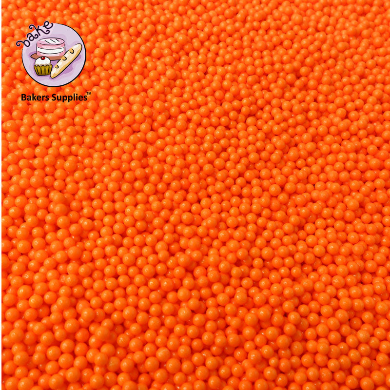 2mm Candy Orange Balls Pearls Sprinkles
