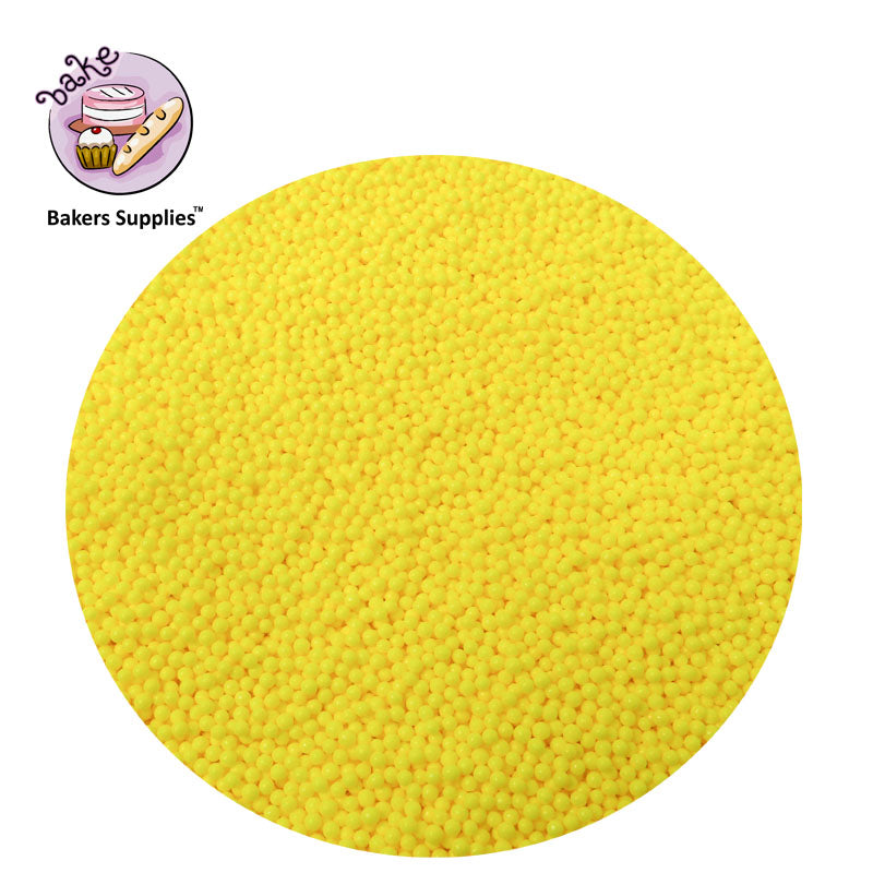 2mm Lemon Yellow Balls Pearls Sprinkles