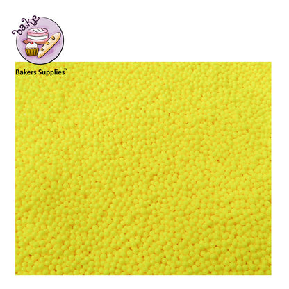 2mm Lemon Yellow Balls Pearls Sprinkles