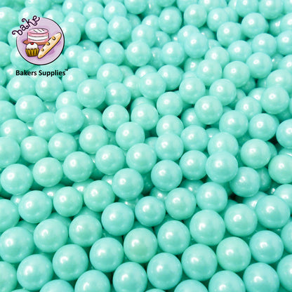 7mm Aqua Turquoise Balls Pearls Sprinkles