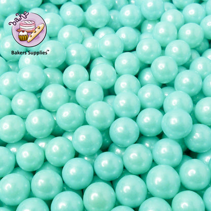 7mm Aqua Turquoise Balls Pearls Sprinkles