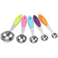Steel Measuring Spoons Multi Color 5pcs Set