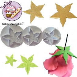 FIVE PETAL FLOWER PLUNGER CUTTER 3PCS SET