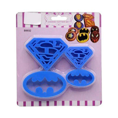 Superman Batman Logo Cutter 4pcs Set