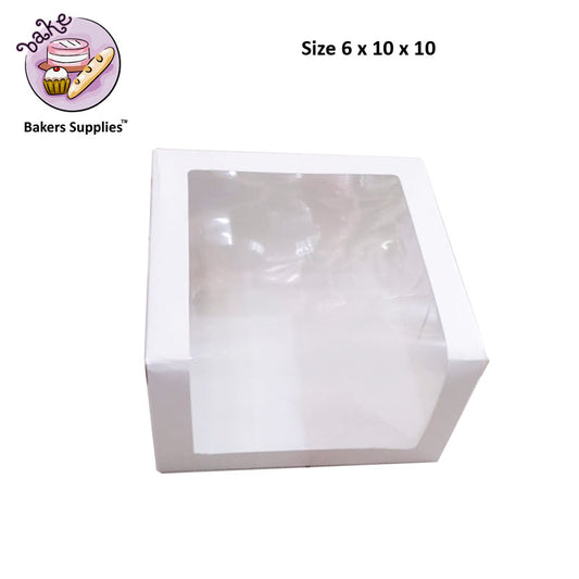 Window Cake Box size 6 x 10 x 10
