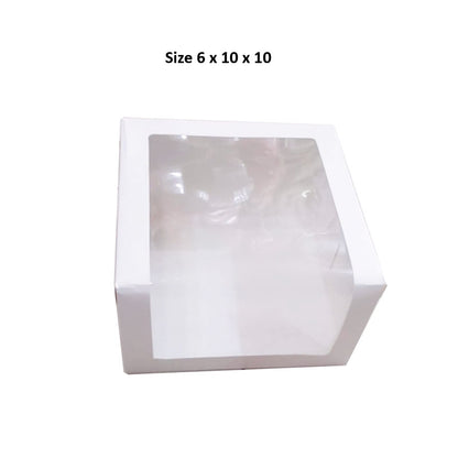 Window Cake Box size 6 x 10 x 10