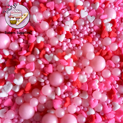 Candy Pop Pink Pearl Hearts