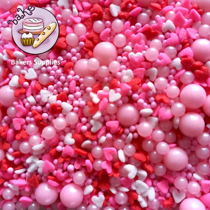 Candy Pop Pink Pearl Hearts