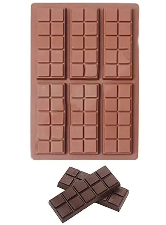 6 Bars Square Chocolate Mold size 9" x 5.5"