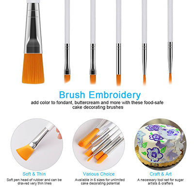 Decorating Brush Set White