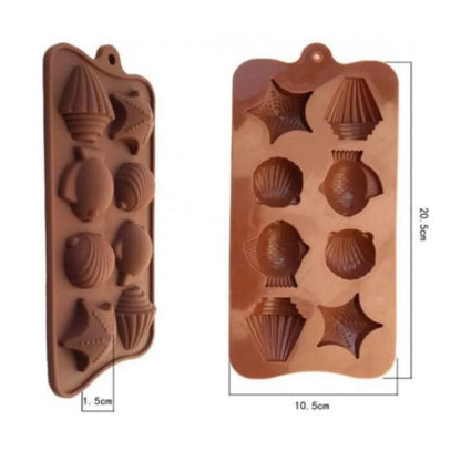 SEA SHELL STAR FISH SILICON CHOCOLATE MOLD