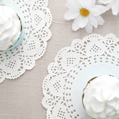 Grade Doilies Paper Round White 250pcs