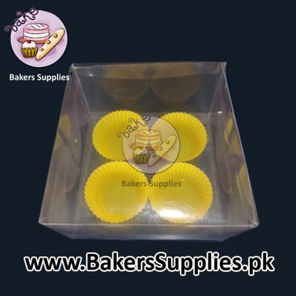 FOUR SERVING CUPCAKE BOX 4" Hight
