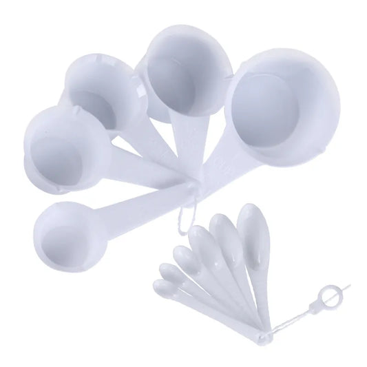 11pcs White Measuring Cups & Spoons Set