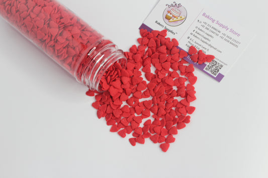 7mm Red hearts sprinkle Confetti