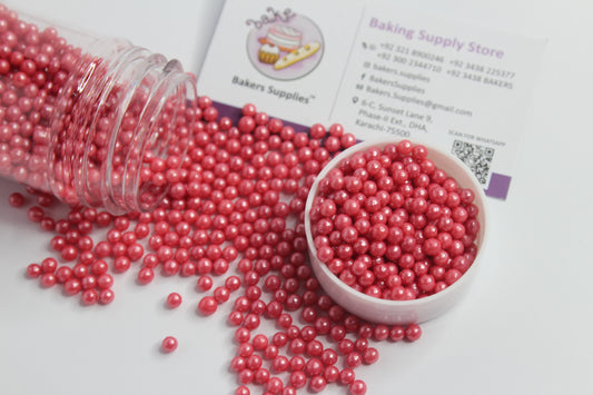4mm Ruby Red Balls Pearls Sprinkles
