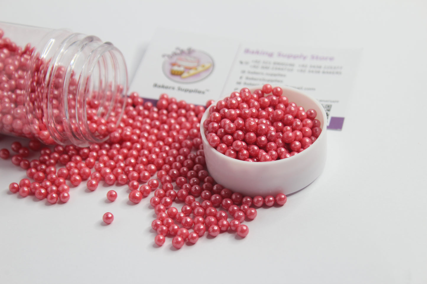 4mm Ruby Red Balls Pearls Sprinkles