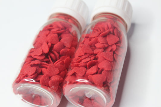 7mm Red hearts sprinkle Confetti