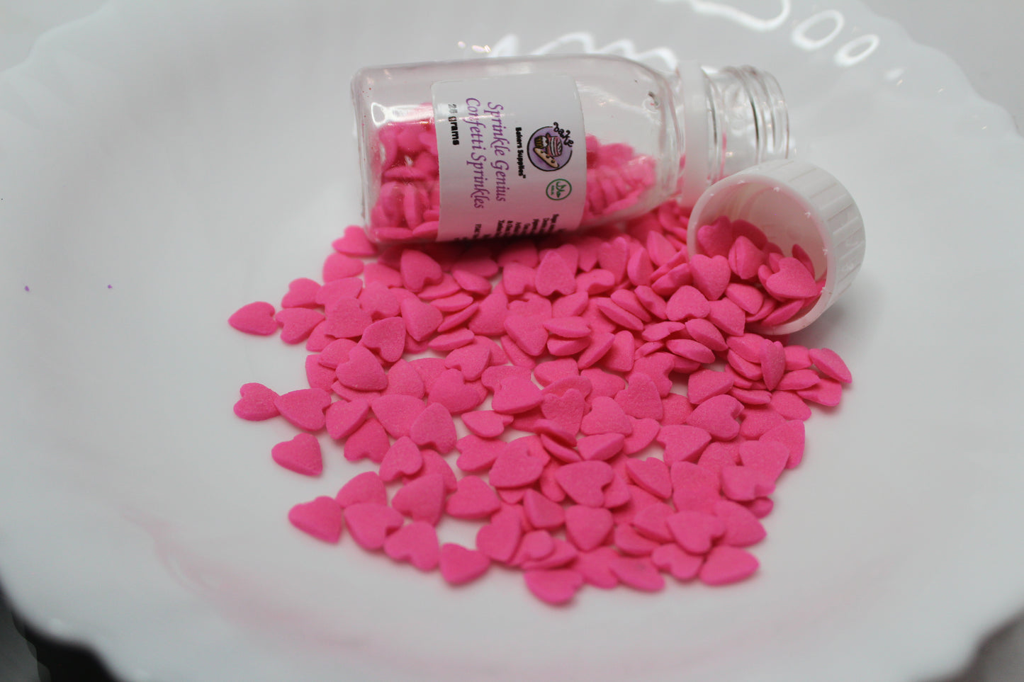 7mm Pink Hearts Sprinkle Confetti