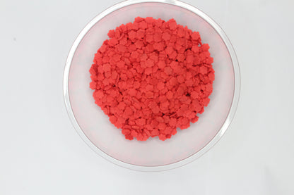4mm Solid Red Flower Sprinkle Confetti
