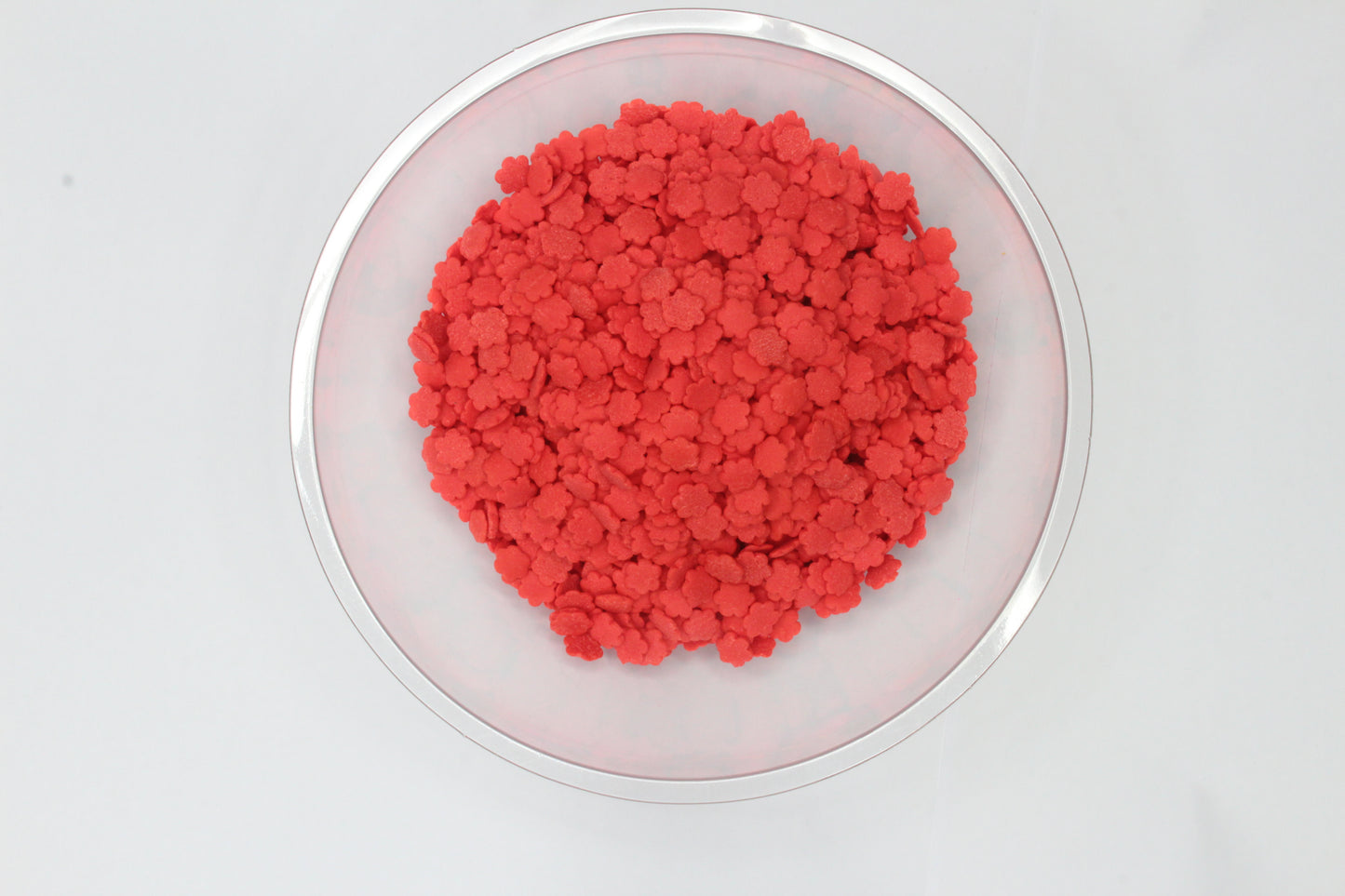 4mm Solid Red Flower Sprinkle Confetti