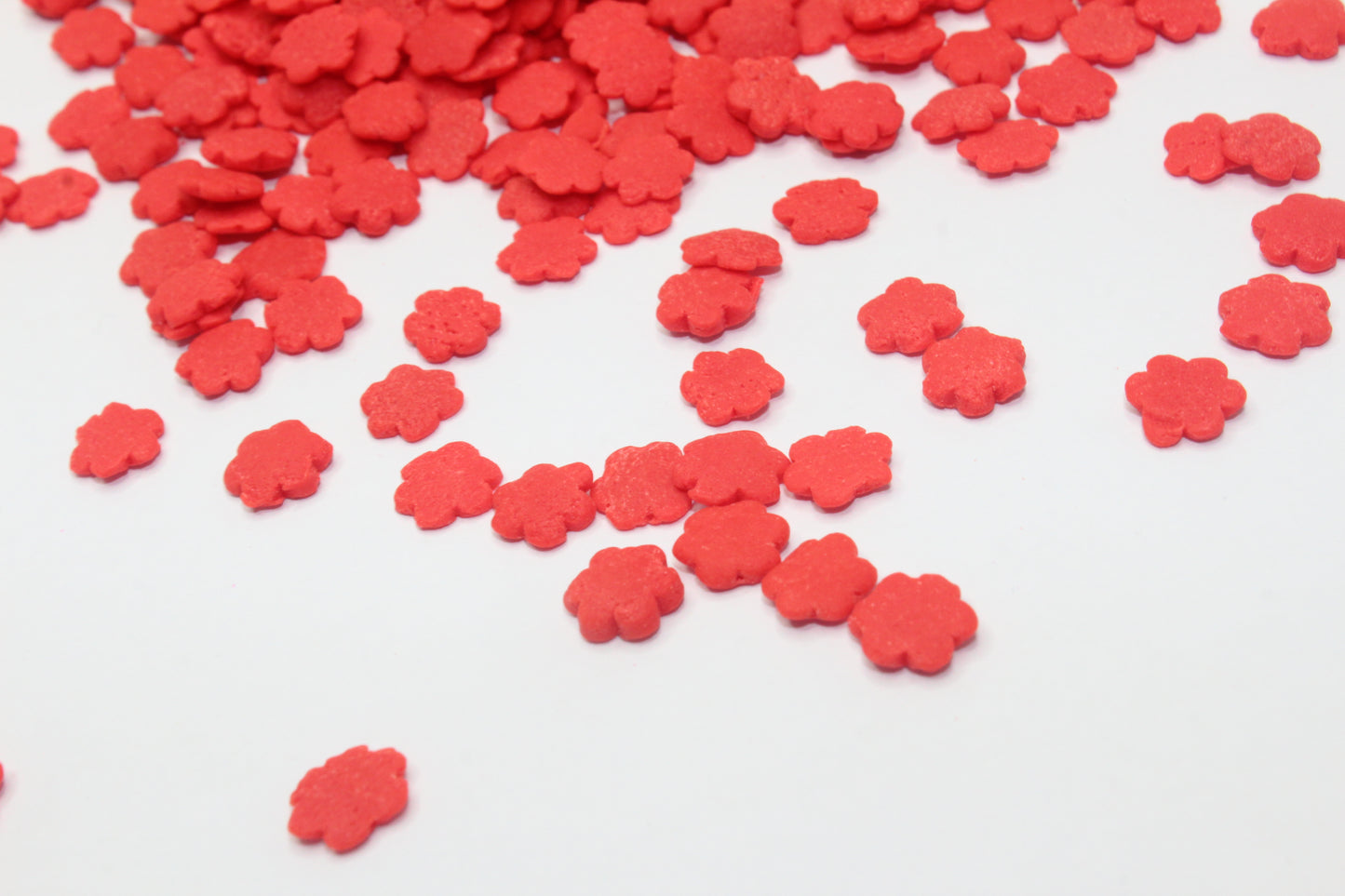 4mm Solid Red Flower Sprinkle Confetti