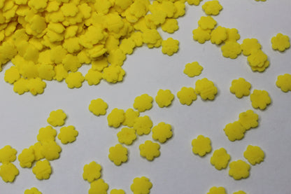 4mm Solid Yellow Flower Sprinkle Confetti