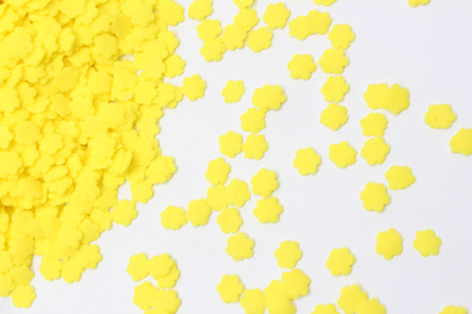 4mm Solid Yellow Flower Sprinkle Confetti