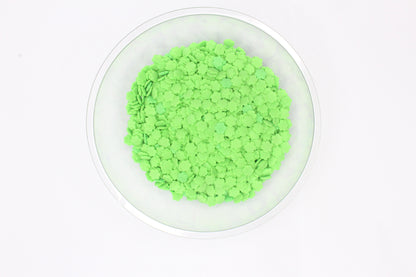 4mm Solid Green Flower Sprinkle Confetti