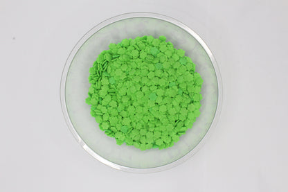 4mm Solid Green Flower Sprinkle Confetti